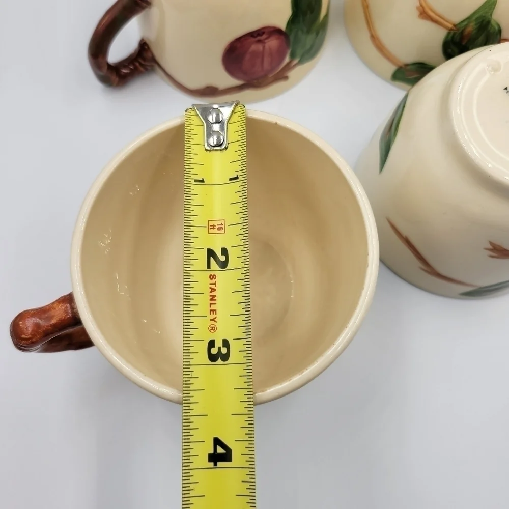 Vintage Franciscan Apple Set of 4 Cups & 4 Saucers